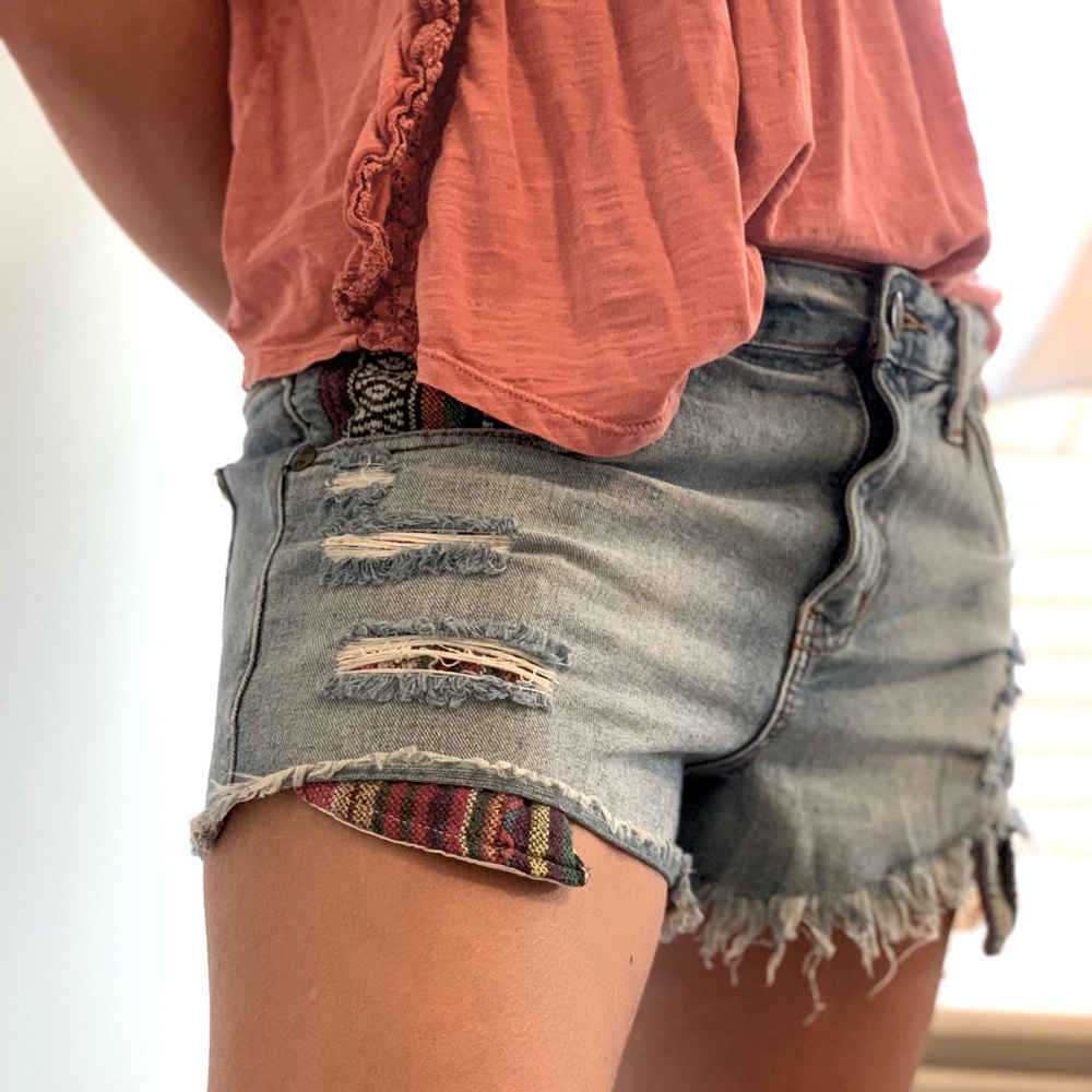 Tribal Denim Shorts